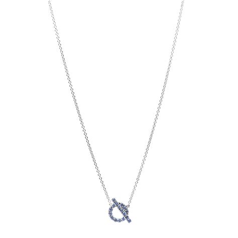 Hermes sapphire finesse necklace